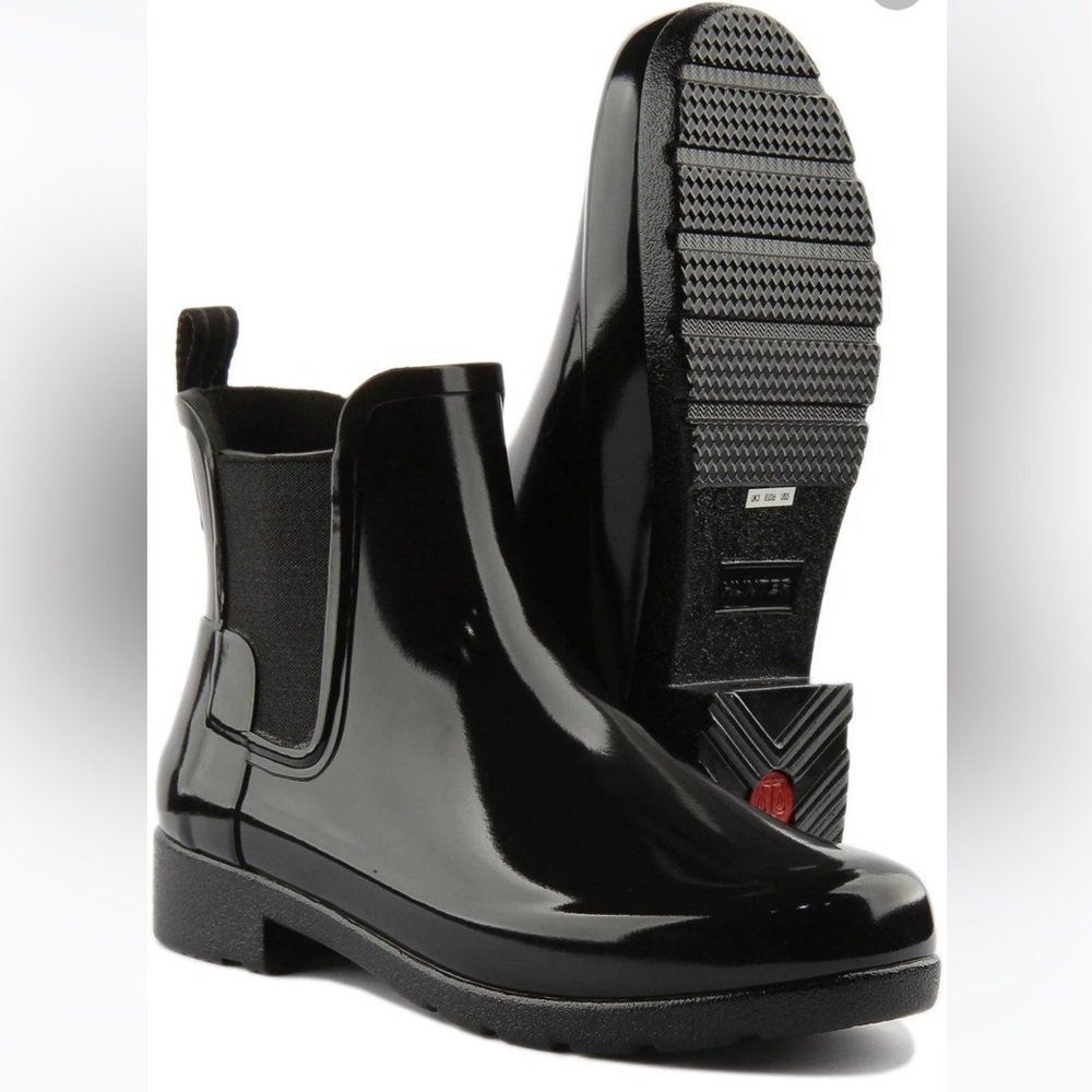 Hunter Chelsea Boots Black Gloss